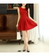 Pouf red dress