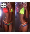 Many colors sexy stripes bathing suit