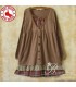 Brown quality fashion cotton loose dress