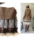 Braun hochwertige Mode Baumwolle lose Kleid