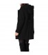 Hooded black chic coat