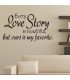 Decor  wall quote Love Story