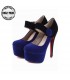 Cool black and electric blue shoes